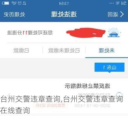 台州交警违章查询,台州交警违章查询在线查询