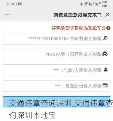 交通违章查询深圳,交通违章查询深圳本地宝