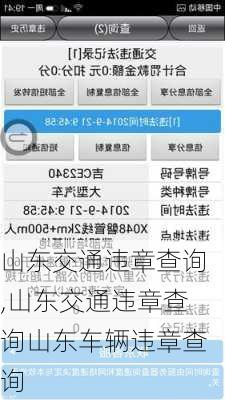 山东交通违章查询,山东交通违章查询山东车辆违章查询