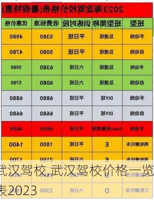 武汉驾校,武汉驾校价格一览表2023