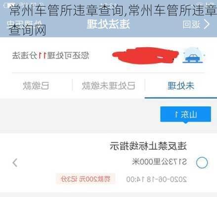 常州车管所违章查询,常州车管所违章查询网