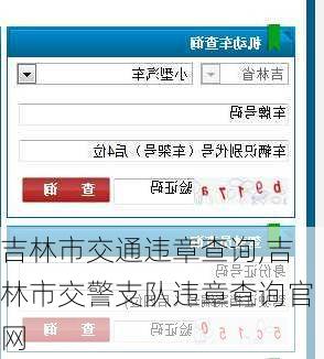 吉林市交通违章查询,吉林市交警支队违章查询官网