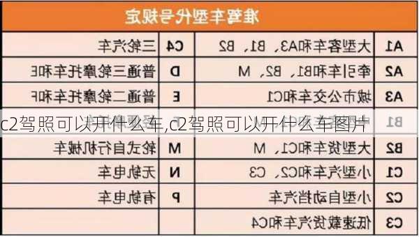 c2驾照可以开什么车,c2驾照可以开什么车图片