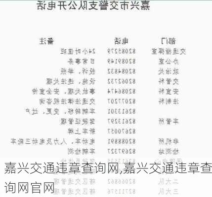 嘉兴交通违章查询网,嘉兴交通违章查询网官网