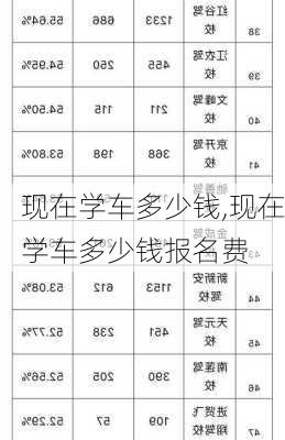 现在学车多少钱,现在学车多少钱报名费