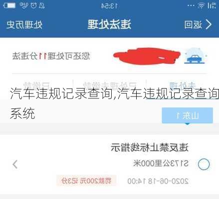 汽车违规记录查询,汽车违规记录查询系统