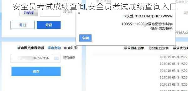 安全员考试成绩查询,安全员考试成绩查询入口