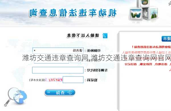 潍坊交通违章查询网,潍坊交通违章查询网官网