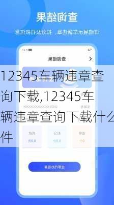 12345车辆违章查询下载,12345车辆违章查询下载什么软件