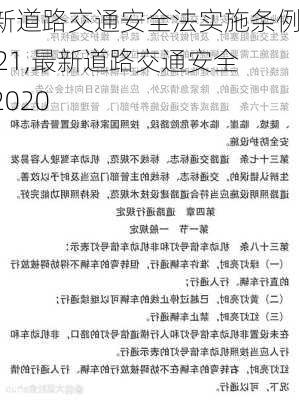 最新道路交通安全法实施条例2021,最新道路交通安全法2020