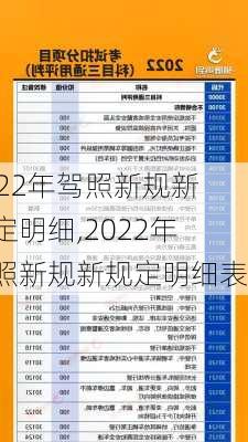 2022年驾照新规新规定明细,2022年驾照新规新规定明细表