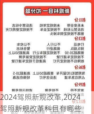 2024驾照新规改革,2024驾照新规改革科目有哪些